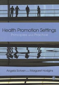 Health Promotion Settings | 9780857025463