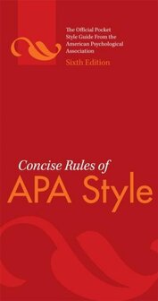 Concise Rules Of Apa Style 6th | 9781433805608