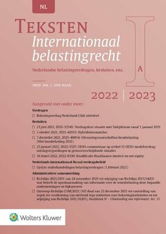 9789013169065 | Teksten Internationaal belastingrecht 2022|2023