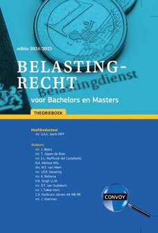 9789463174459 | Belastingrecht voor Bachelors en Masters 2024|2025 Theorieboek